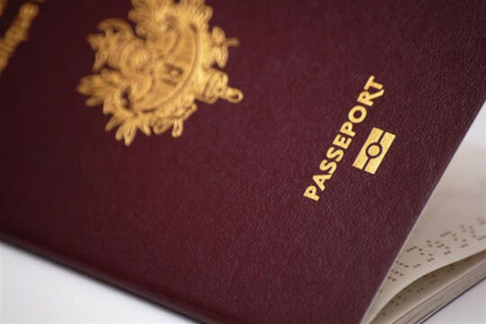 Photo d'un passeport.